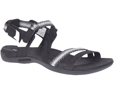 Merrell District Mendi sandalen zwart/wit/grijs