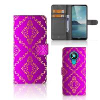 Wallet Case Nokia 3.4 Barok Roze - thumbnail