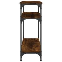 Wandtafel 75x29x75 cm bewerkt hout gerookt eikenkleurig - thumbnail