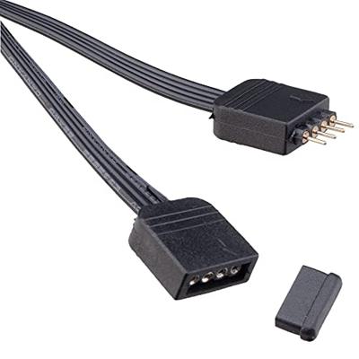 Akasa LED Strip Light Extension Cable | 4-pin RGB male to female connectors | 50cm | AK-CBLD01-50BK