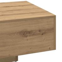 Salontafel 85x55x31 cm bewerkt hout artisanaal eikenkleurig - thumbnail