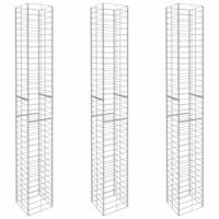Schanskorven 3 st 25x25x197 cm gegalvaniseerd staal - thumbnail