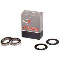 Cema kogellager set voor 24mm bottom bracket rvs zwart - thumbnail