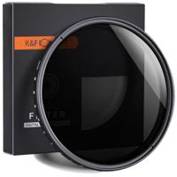K&F Concept variabel ND filter ND2-400 67mm met nano coating - thumbnail