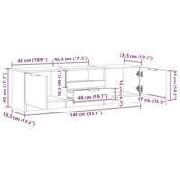 Tv-meubel 150x33,5x45 cm bewerkt hout artisanaal eikenkleur - thumbnail