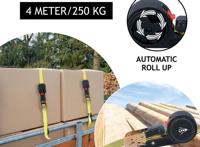 Dunlop Spanband met Ratel - Sjorband 4 Meter - Max. 250KG - thumbnail