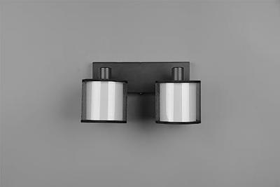 Trio Zwarte plafondlampBurton 2-lichts - 811400232