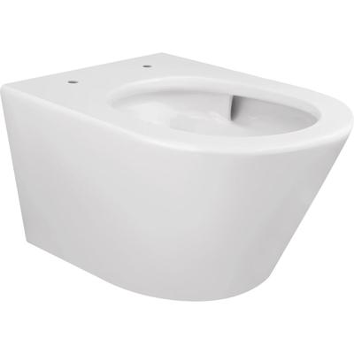 Wiesbaden Vesta Tornado Flush Rimless Wandcloset met Nano Coating en Softclose Toiletzitting - Glans Wit