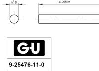 GU verbindingsstang GU 1100 mm (8) 9-25476-11 - thumbnail