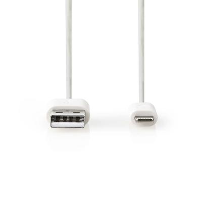 Nedis ccbw39300wt10 data- en oplaadkabel apple lightning 8-pins male - usb a male 1,0 m wit