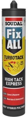 Soudal Fix - All Turbo | Lijmkit | Wit | 290 ml - 153987 Soudal Fix - All Turbo | Lijmkit | Wit | 290 ml - 153987