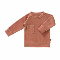 Fresk sweater velours Ash rose-0-3 mnd - thumbnail