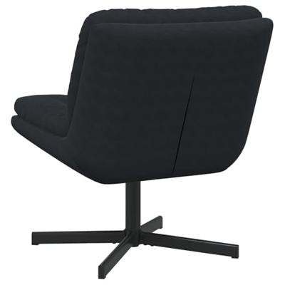 Draaibare Relaxstoel met kussen Anders Zwart 63 x 75 x 76 cm Fluweel - thumbnail