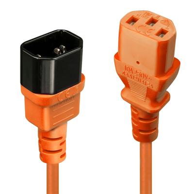 Lindy IEC 0,5 m power uitbreiding P1 oranje 0,5 m