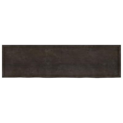 Tafelblad 220x60x(2-4)cm behandeld eikenhout donkerbruin