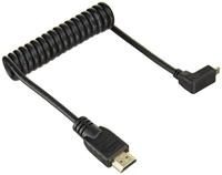 Atomos Coiled Right-Angle Micro HDMI to Full HDMI (30-45cm) - thumbnail