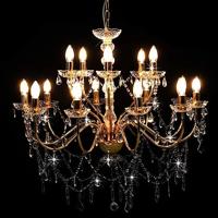 Kroonluchter 2-laags 15xE14 goudkleurig - thumbnail