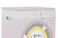 Mandenset DKD Home Decor Geel Wit Grijs Roze Paulownia hout Kinderen 40 x 30 x 55 cm (5 Onderdelen) (5 Stuks) - thumbnail