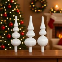 Piek glas L7,2b7,2h31 cm winterwit a3 Decoris - Decoris - thumbnail