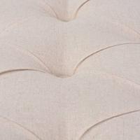 Bank 150x40x48 cm linnen massief hout crmewit - thumbnail