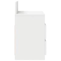 Nachtkastje met 2 lades 40x33x60 cm wit - thumbnail