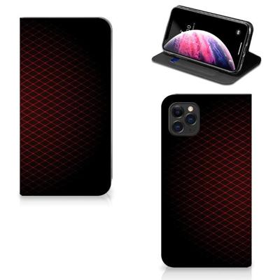 Apple iPhone 11 Pro Max | Hoesje met Magneet | Geruit Rood