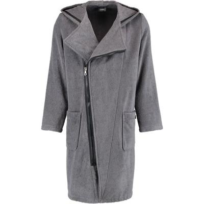Cawö Cawö Heren Badjas Ritssluiting 6516 - Antrazit-schwarz S