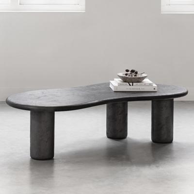DTP Home Organische Salontafel 'Curva' Betonlook, 130 x 69cm, kleur Zwart