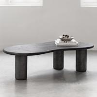DTP Home Organische Salontafel 'Curva' Betonlook, 130 x 69cm, kleur Zwart - thumbnail