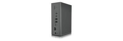ICY BOX USB-C Docking Station (16-in-1) voor 3 monitoren (2x HDMI, 1x VGA), 7-poorts USB-hub, 55W Power Delivery, Gigabit Ethernet, aluminium, IB-DK2262AC