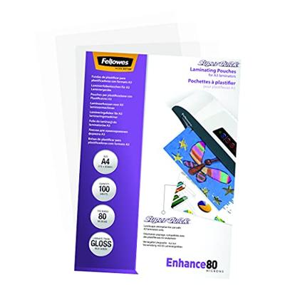 Fellowes Super Quick lamineerhoes Enhance80 ft A4, 160 micron (2 x 80 micron), pak van 100 stuks