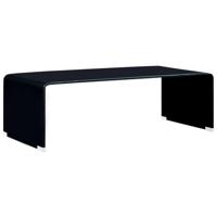 Salontafel 98x45x31 cm gehard glas zwart - thumbnail