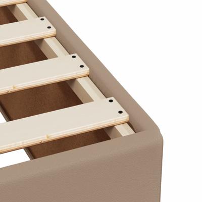 Bedframe kunstleer cappuccinokleurig 160x200 cm Bedframe kunstleer cappuccinokleurig 160x200 cm