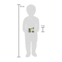 Small Foot - houten lettertrein polar - locomotief blauw groen - thumbnail