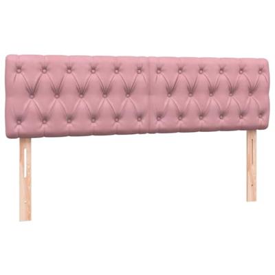 Boxspring met matras fluweel roze 160x220 cm