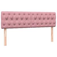 Boxspring met matras fluweel roze 160x220 cm - thumbnail