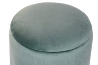 Voetensteun DKD Home Decor Metaal Turkoois Polyester (42 x 42 x 42 cm) - thumbnail