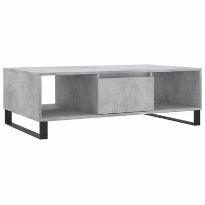 Salontafel 104x60x35 cm bewerkt hout betongrijs Salontafel 104x60x35 cm bewerkt hout betongrijs