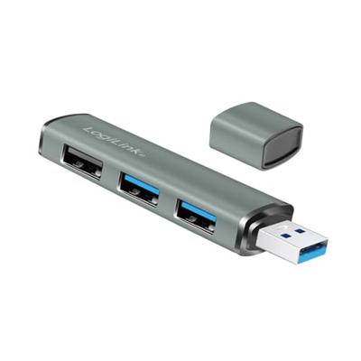 LogiLink UA0395 USB 3.2 Gen 2-hub Met aluminium behuizing, Met status-LEDs Space grijs LogiLink UA0395 USB 3.2 Gen 2-hub Met aluminium behuizing, Met status-LEDs Space grijs