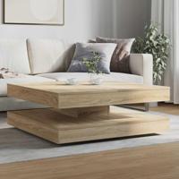 Salontafel 360 graden draaibaar 90x90x34,5 cm sonoma eikenkleur - thumbnail