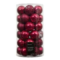 Kerstballen kunststof d6 cm pink 37 st I Decoris - Decoris - thumbnail