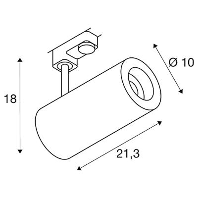 SLV NUMINOS L 1004283 LED-railspot 3-fasig LED vast ingebouwd 25.41 W Zwart SLV NUMINOS L 1004283 LED-railspot 3-fasig LED vast ingebouwd 25.41 W Zwart