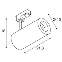 SLV NUMINOS L 1004275 LED-railspot 3-fasig LED vast ingebouwd 25.41 W Zwart - thumbnail
