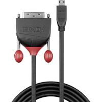 LINDY Micro HDMI naar DVI-D Single Link Kabel Black Line 3m - thumbnail