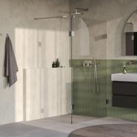 BRAUER Void inloopdouche helder glas 120x200 met 40 zijwand incl. glascoating PVD RVS-kleurig geborsteld GS-VOI2H12040200NG - thumbnail