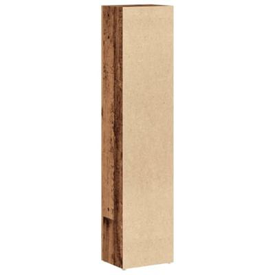 Cd-kasten 2 st 21x16x93,5 bewerkt hout oud houtkleurig