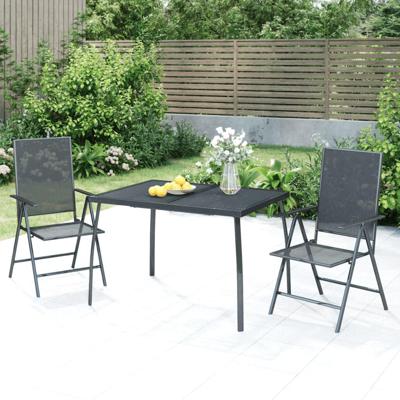 Tuintafel 110x80x72 cm staalgaas antracietkleurig Tuintafel 110x80x72 cm staalgaas antracietkleurig
