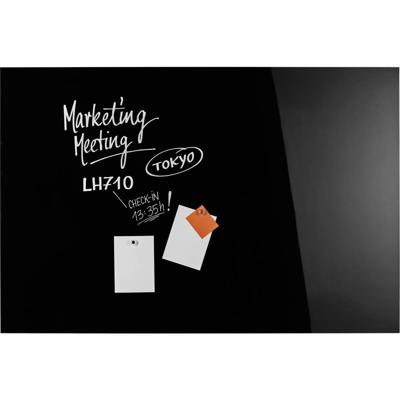magnetoplan 13408012 Glazen magneetbord (b x h) 1500 mm x 1000 mm Zwart
