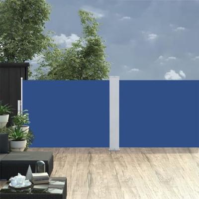 Windscherm uittrekbaar 100x1000 cm blauw