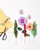 DIY-doos in vilt FELT LIKE SPRING FOLIA meerkleurig - thumbnail